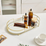 Plateau décoratif rouge pour salle de bain