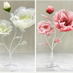 décoration mariage fleurs artificielles roses décoratives extérieur intérieur orange violet rose bleu semi transparents