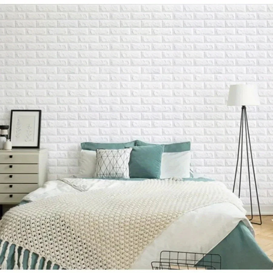 décoration murale brique adhésive moderne chambre enfant salon absorption son imperméable 200x70cm