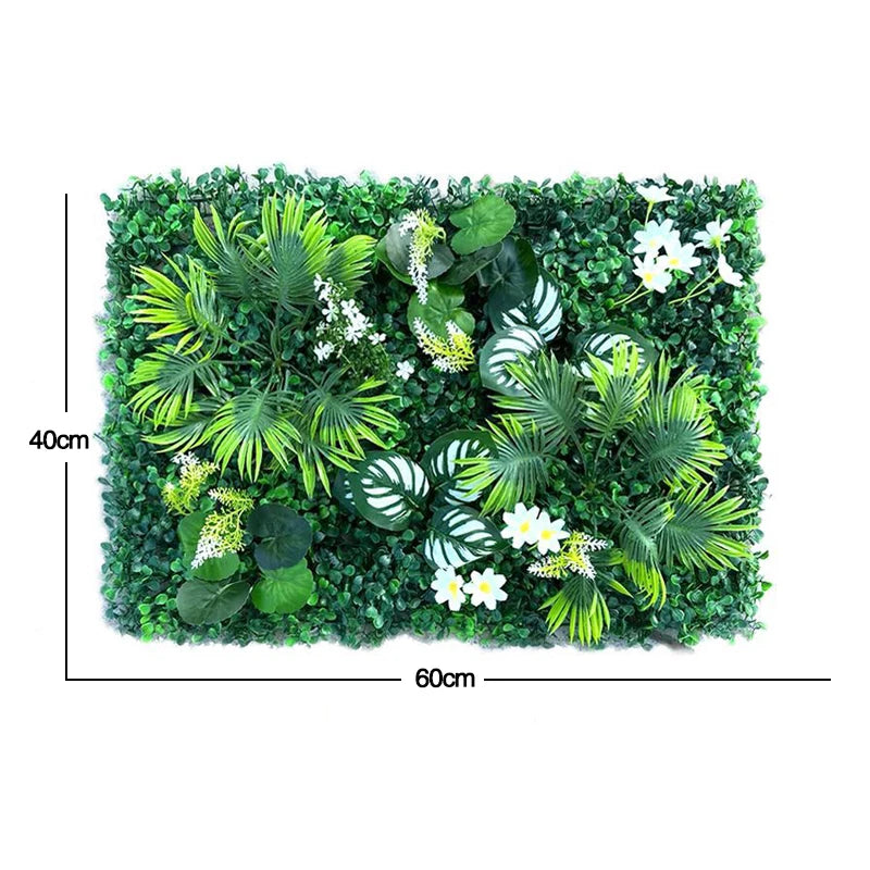 décoration extérieure murale feuilles fleurs blanches moderne naturel plantation artificielle accrochéeextérieur