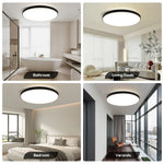 lampe led moderne télécommande fonction mémoire 2700 6500k noir blanc