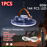 lampe camping rechargeable led bleu moderne aimantée compacte suspension perforée
