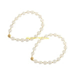 collier classique blanc fleurs aimants dorés accessoire bijou femme élégant fleuri sans trous