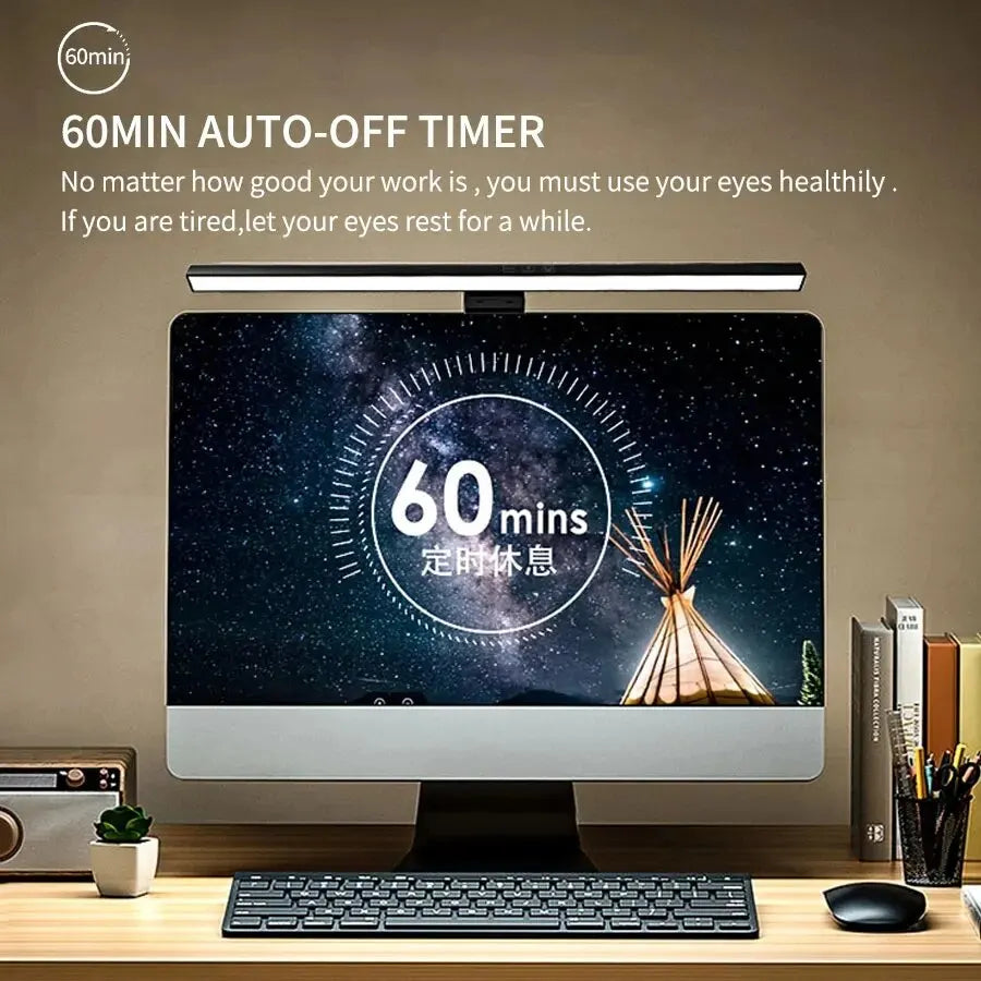 lampe led noir moderne clips usb réglable 33cm 50cm sans ombre matériau plastique