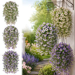 guirlande suspendue artificielle fleurs roses blanches violettes orange jaunes naturelles decoration jardin fete mariage