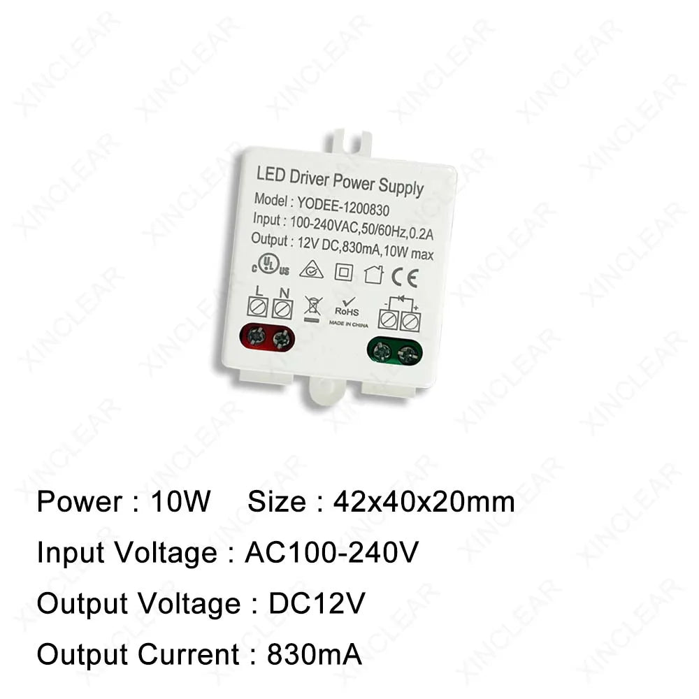 driver led 12v 10w 830ma 12w 24v 500ma blanc moderne