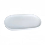 plateau ovale silicone blanc noir rangement cosmétiques bijoux moderne minimaliste