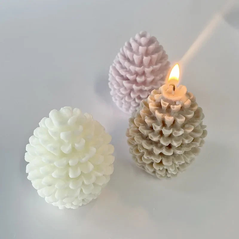 Création en bougie réalisée avec le moule arbre de Noël