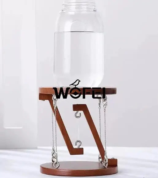 support suspendu bois moderne bouteille transparente tasse figurine décoration minimalisteSuspensionObjetsDécoratifs