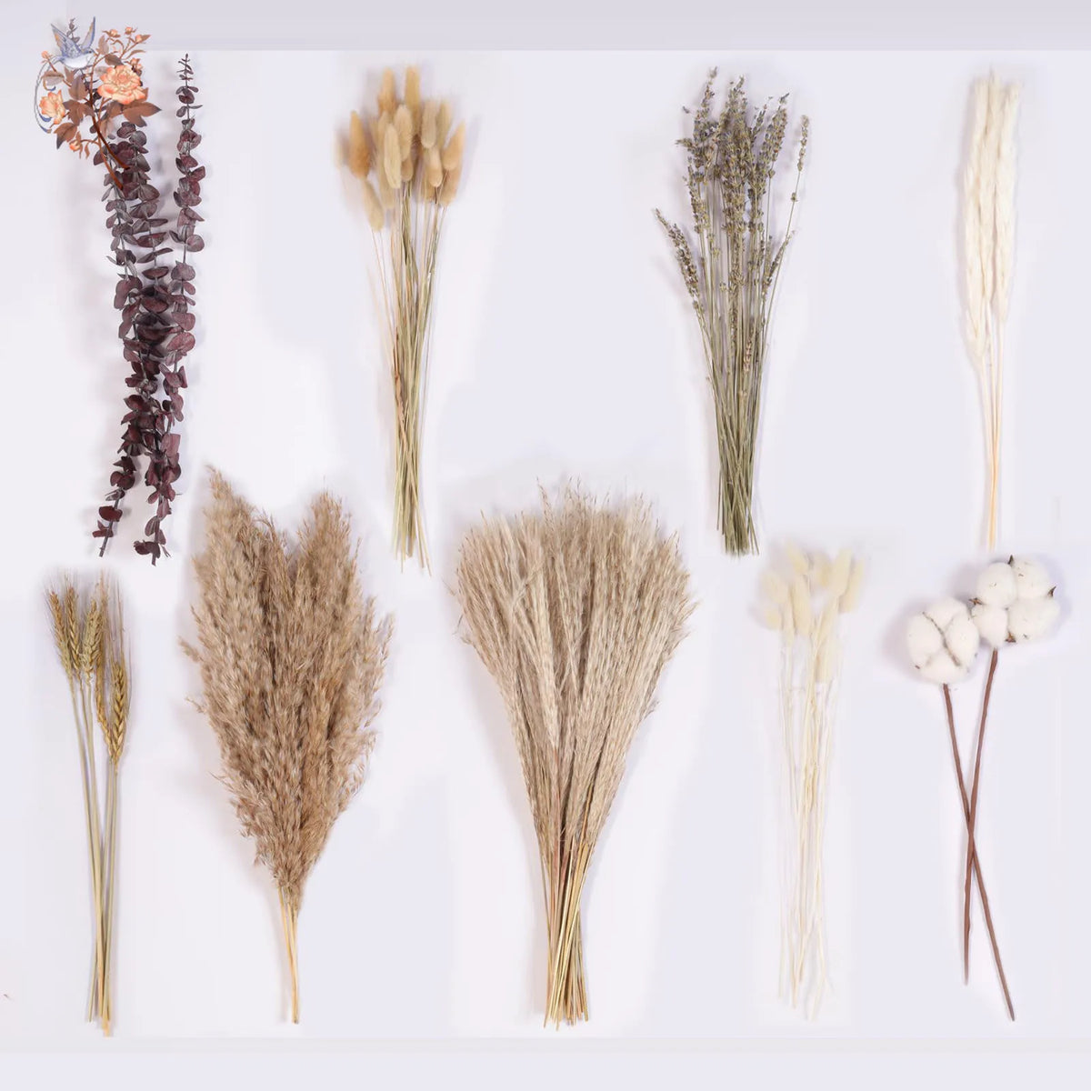 bouquet fleurs séchées naturelles décoration maison anniversaire mariage rustic beige violet