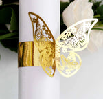 porte serviette papillon ajouré élégant doré rose bleu clair blanc pack 50 pièces transparents