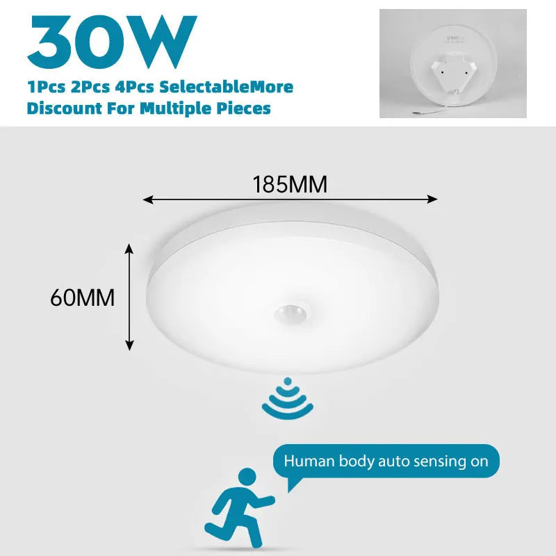 Lampe radar 20w 30w blanc moderne facile interrupteur tactile led étanche ip65