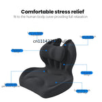 coussin soutien chaise noir mousse mémoire forme ergonomique contemporain anti décubitus massage