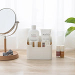boîte rangement blanc moderne télécommandes lunettes maquillage smartphone cosmétiques organizer plastique rechargeable