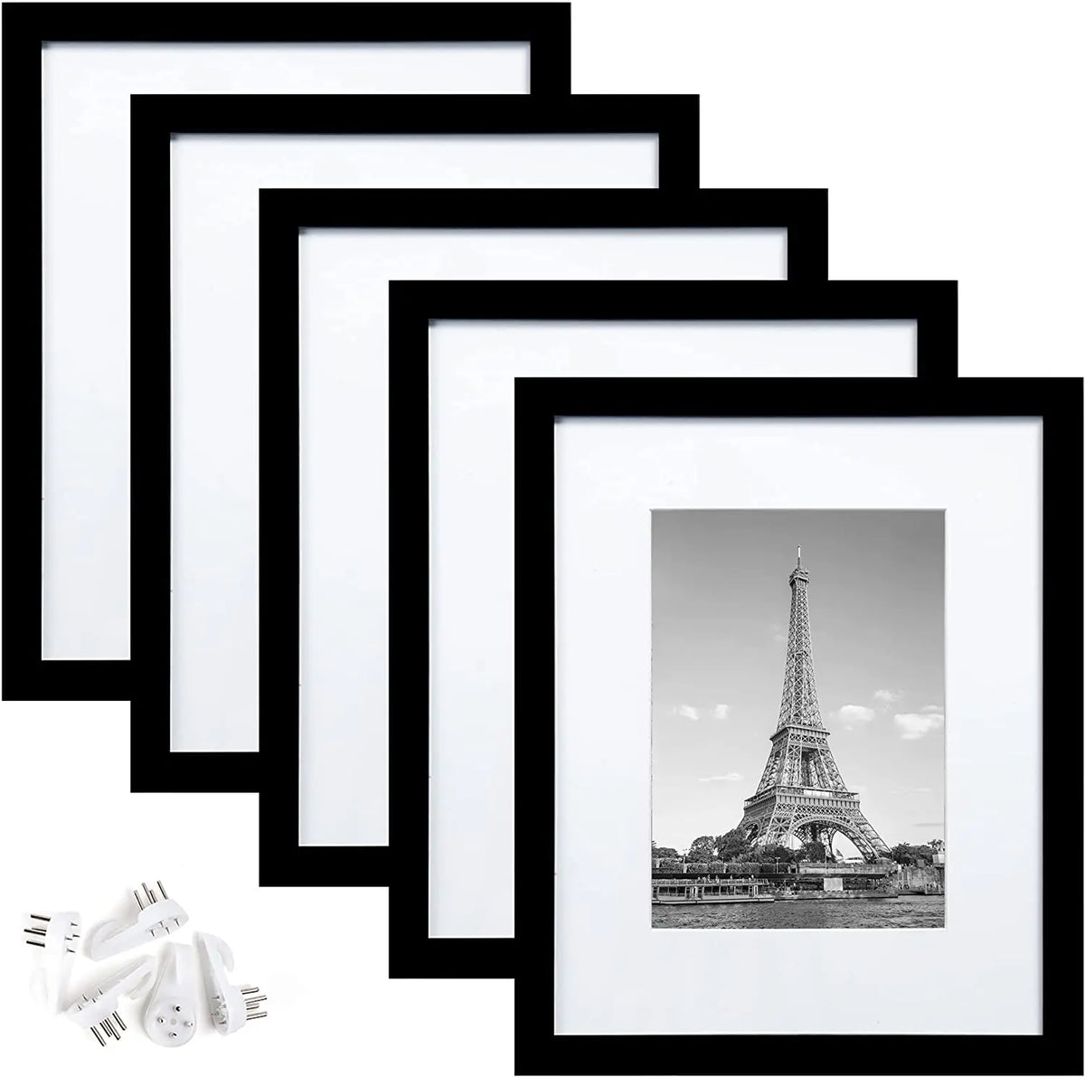 cadres photo modernes noir blanc mat amovible tour eiffel 5x7 8x10 11x14