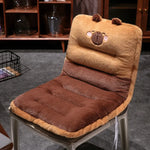 coussin chaise mousse mémoire forme peluche panda confortable anti décubitus animé doux vert marron