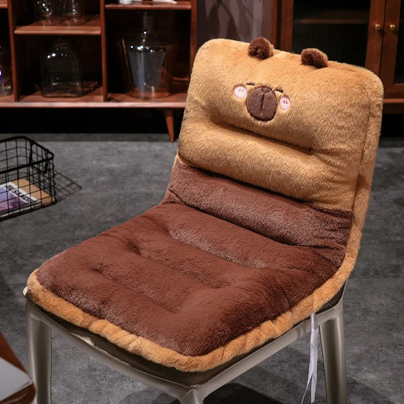 coussin chaise mousse mémoire forme peluche panda confortable anti décubitus animé doux vert marron