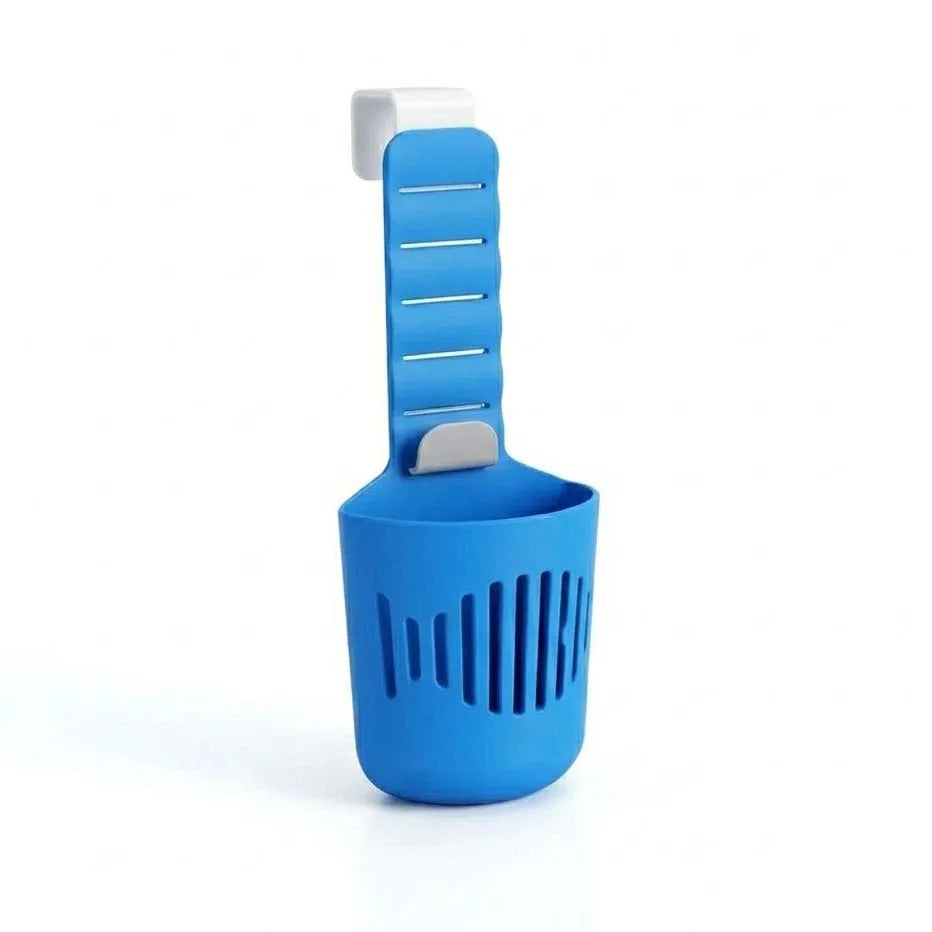 brosse toilette bleu noir crochets ajustables texture lisse moderne pratique