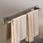 porte serviettes mural adhésif gris lisse durable salle bains 30cm 40cm 50cm moderne