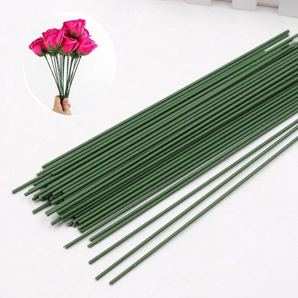tiges artificielles fleurs vertes roses décor maison anniversaire mariage fêtes intérieures 10pcs