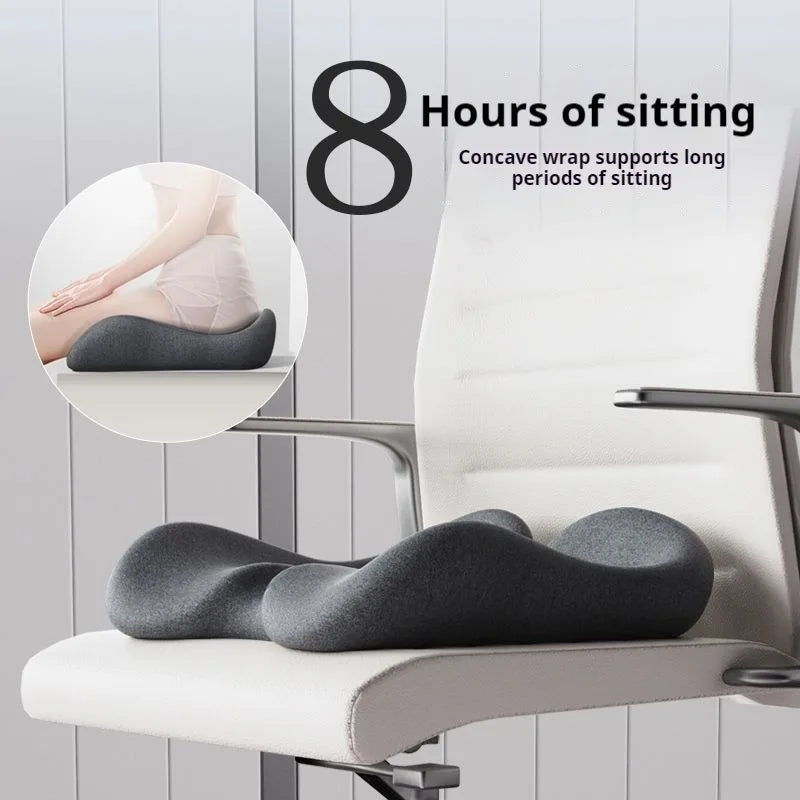 coussin soutien assise mousse mémoire forme gris ergonomique anti douleur lavable adultes