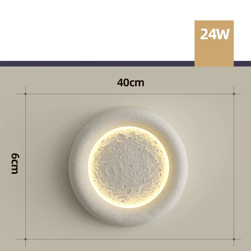 lampe led moderne blanche texturée aspect pierre minimaliste chambre salon