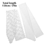 ruban dentelle fine motifs floraux blanc élégant décoratif bohème joint taille accessoire corps