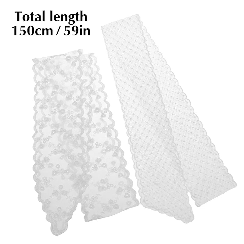ruban dentelle fine motifs floraux blanc élégant décoratif bohème joint taille accessoire corps