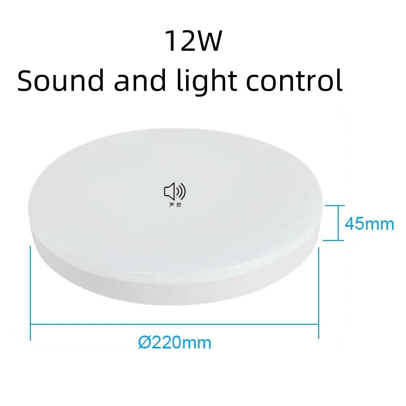 lampe blanc moderne 12w 18w radar infrarouge détecteur humain ac220v led