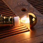 ampoule led filament dorée e14 220v variateur intensité globe bulles finition moderne lumière blanche
