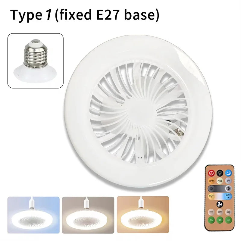 ventilateur lampe led moderne télécommande blanc grille barres verticales minimaliste
