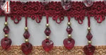 ruban decoratif dentelle coeurs 14 couleurs 6.5cm largeur mariage decoration elegante