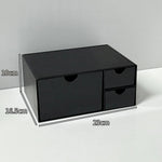 boîte rangement blanc noir tiroirs minimaliste moderne organisateur cosmétique multipurpose respectueux environnement