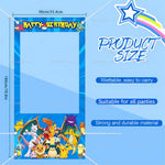 cadre photo vinyle pokémon pikachu happy birthday clips bleu blanc anniversaire décoration festive