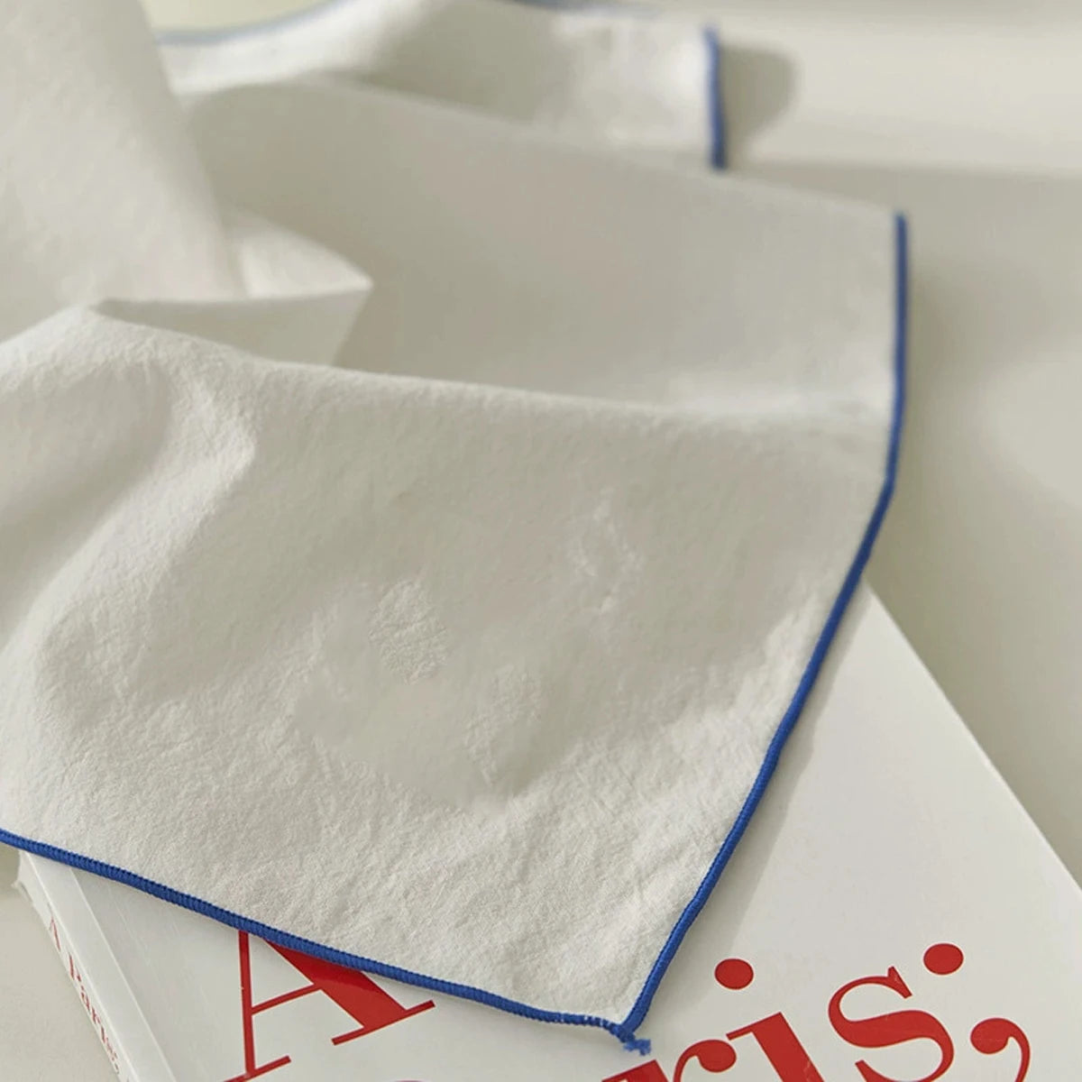serviettes table polyester uni blanc modernes maison restaurant 40x40cm pack 6pcs