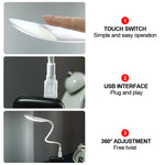 lampe flexible blanc moderne adhésif interrupteur tactile port usb base charge