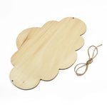 miroir nuage decoratif bois clair argent corde enfantine boheme chambre chevet dormir
