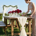 ruban table classique rayures horizontales blanc gris rose vert rouge table fête decoration table