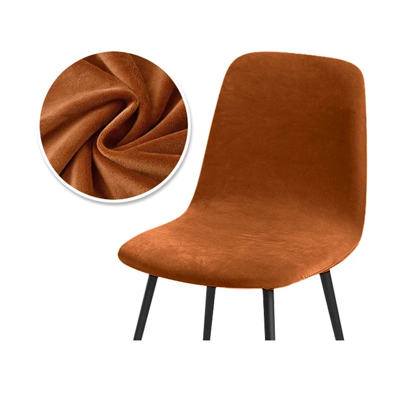 chaise moderne velours uni bleu marine marron violet orange rose pâle