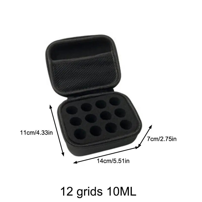 boîte rangement flacons insuline noir texture maille moderne fermeture glissière 30 emplacements