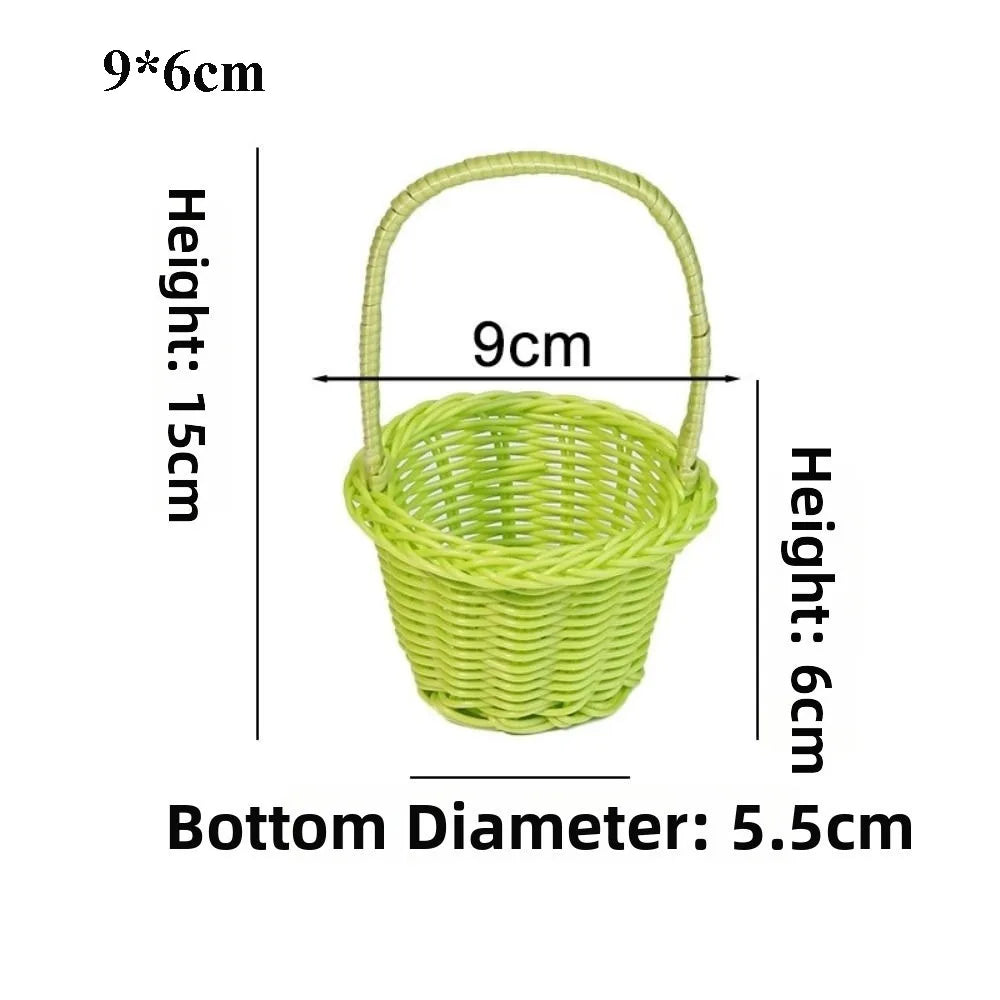 panier tressé rotin réutilisable couleur beige blanc vert rose traditionnel respectueux environnement poignée