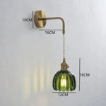 lampe murale moderne verre floral or vert translucide vintage fixée mur led contemporain