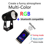 projecteur led moderne noir ip66 12w 9w 5w rgb éclairage extérieur hydrofuge