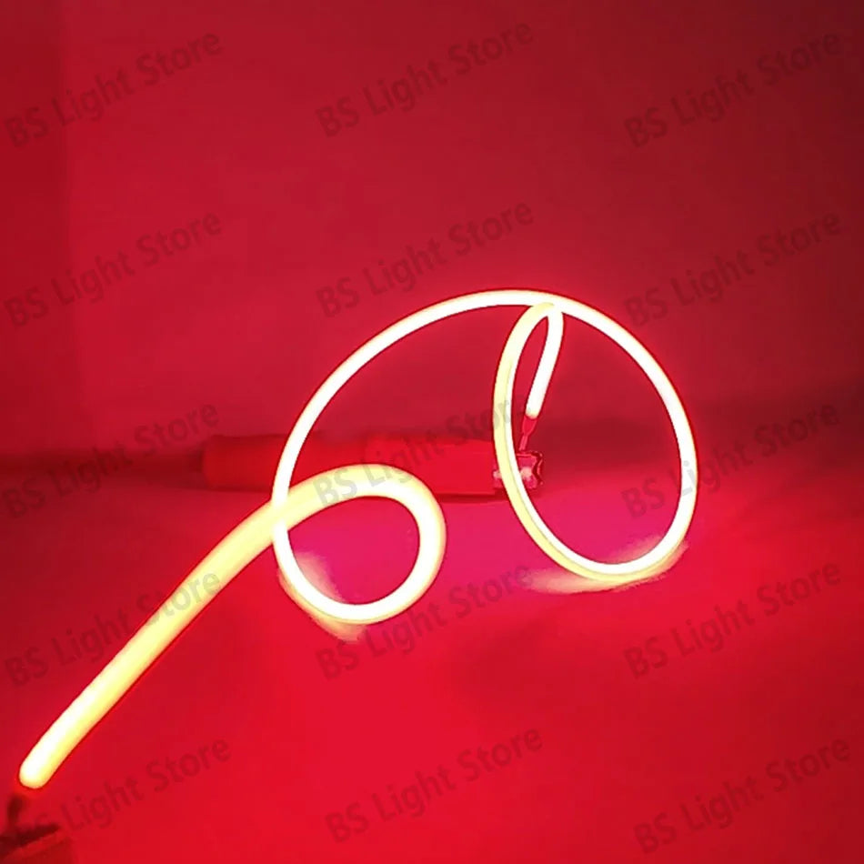 ruban led flexible lumineux décoration intérieure clips fixation couleur orange blanc rouge
