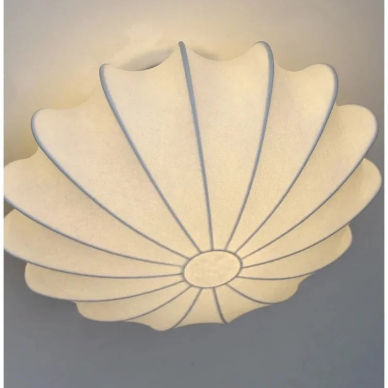applique murale moderne beige clair lignes verticales motif coquillage murale toucher interrupteur led 4000k