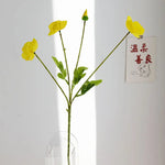 bouquet artificiel fleurs modernes rouge blanc bleu jaune vert feuilles vertes mariage anniversaire décoration