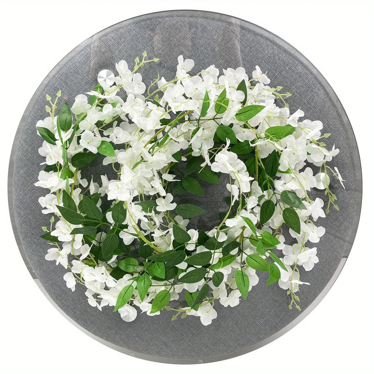 guirlande florale artificielle cascade violet blanc rose bleu mariage anniversaire extérieur