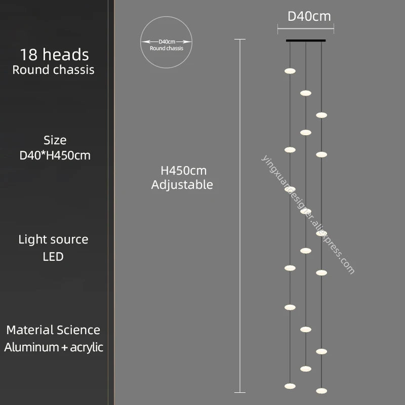 suspension lumineuse moderne blanc noir led salon chambre étude 2000lm 82000lm 90v 260v