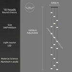 suspension lumineuse moderne blanc noir led salon chambre étude 2000lm 82000lm 90v 260v