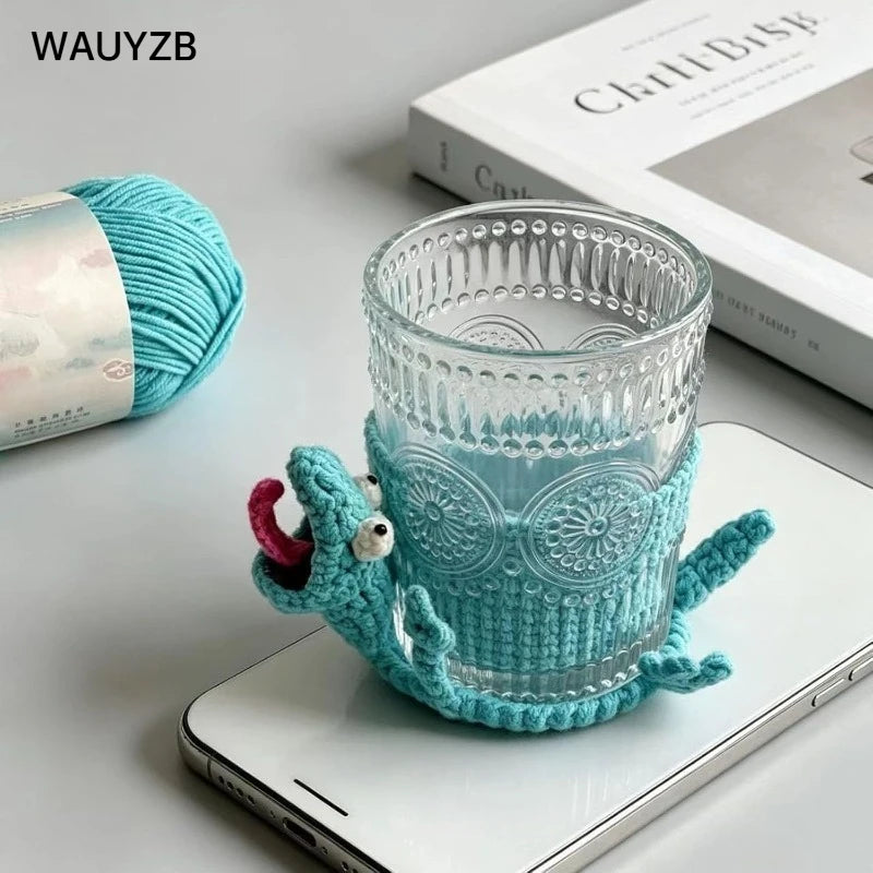 sous verres crochetés forme crocodile tortue couleur vert bleu transparents decoration animaux ludiques opaques